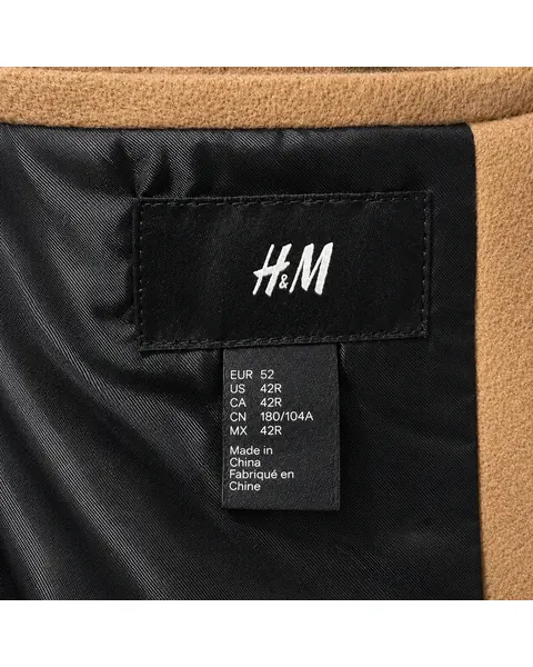 H&M Camel Wool-Blend Overcoat — view 4
