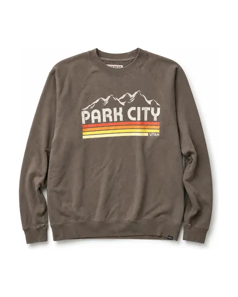 Park City Utah Retro Stripe Crewneck