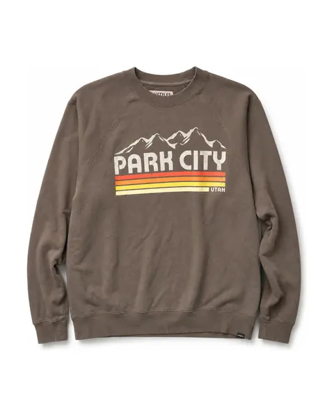 Park City Utah Retro Stripe Crewneck — view 5