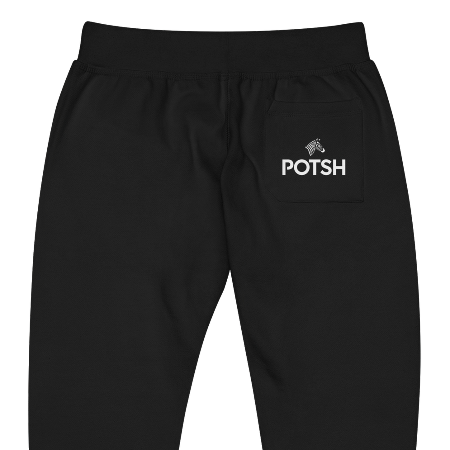 Men's POTSH Logo Black Lux Fleece Tracksuit - Crewneck
