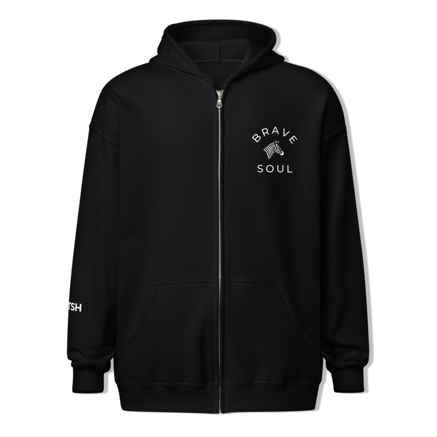 Men's Premium Brave Soul Black Zip Hoodie