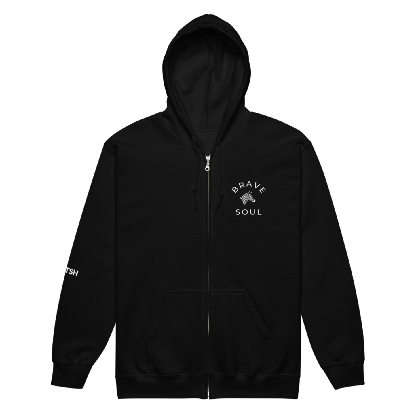 Men's Premium Brave Soul Black Zip Hoodie