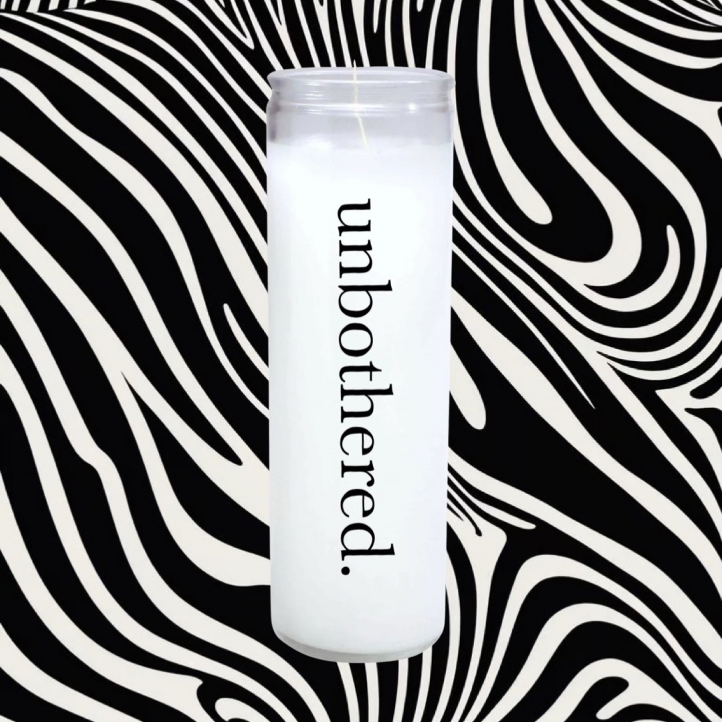 Unbothered 8” White Candle by POTSH