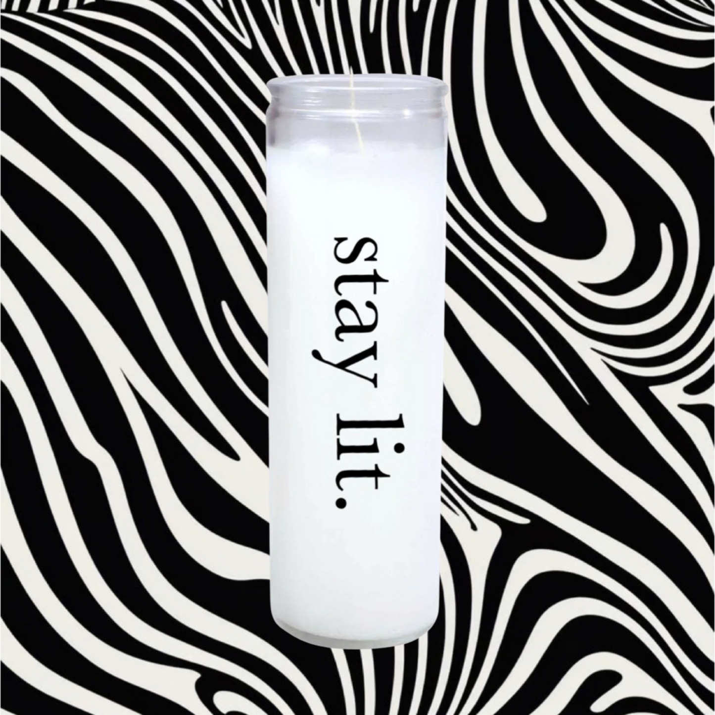 Stay Lit 8” White Candle by POTSH