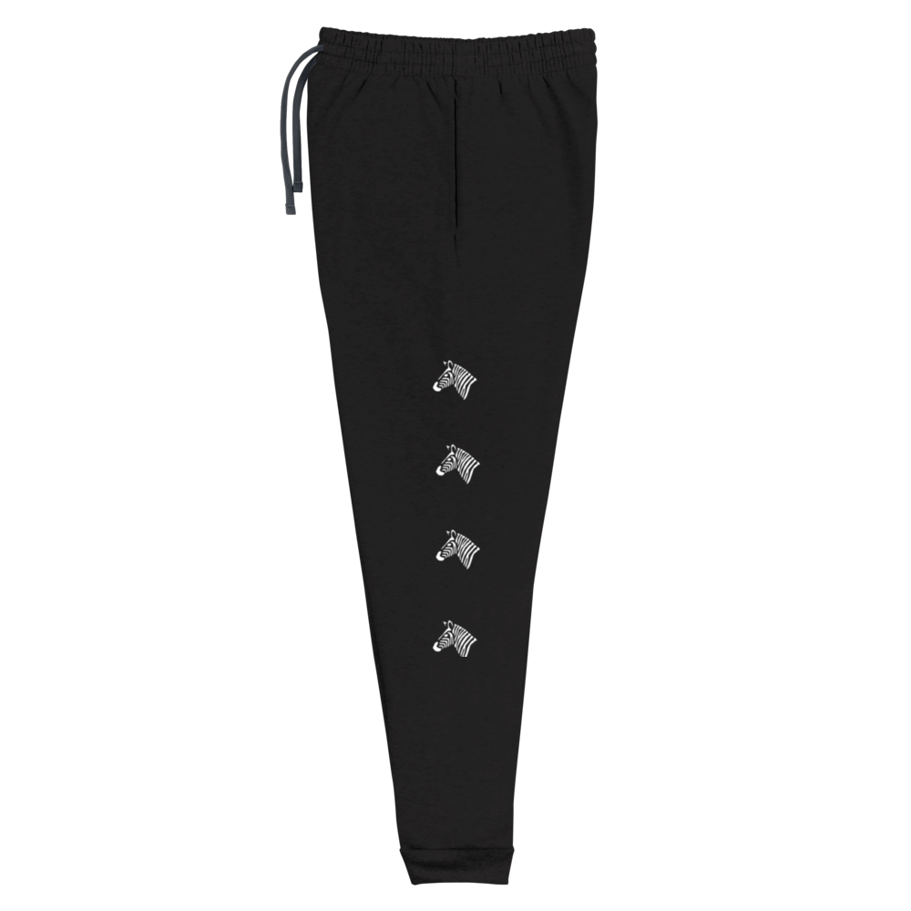 Women's Black Zebra Joggers