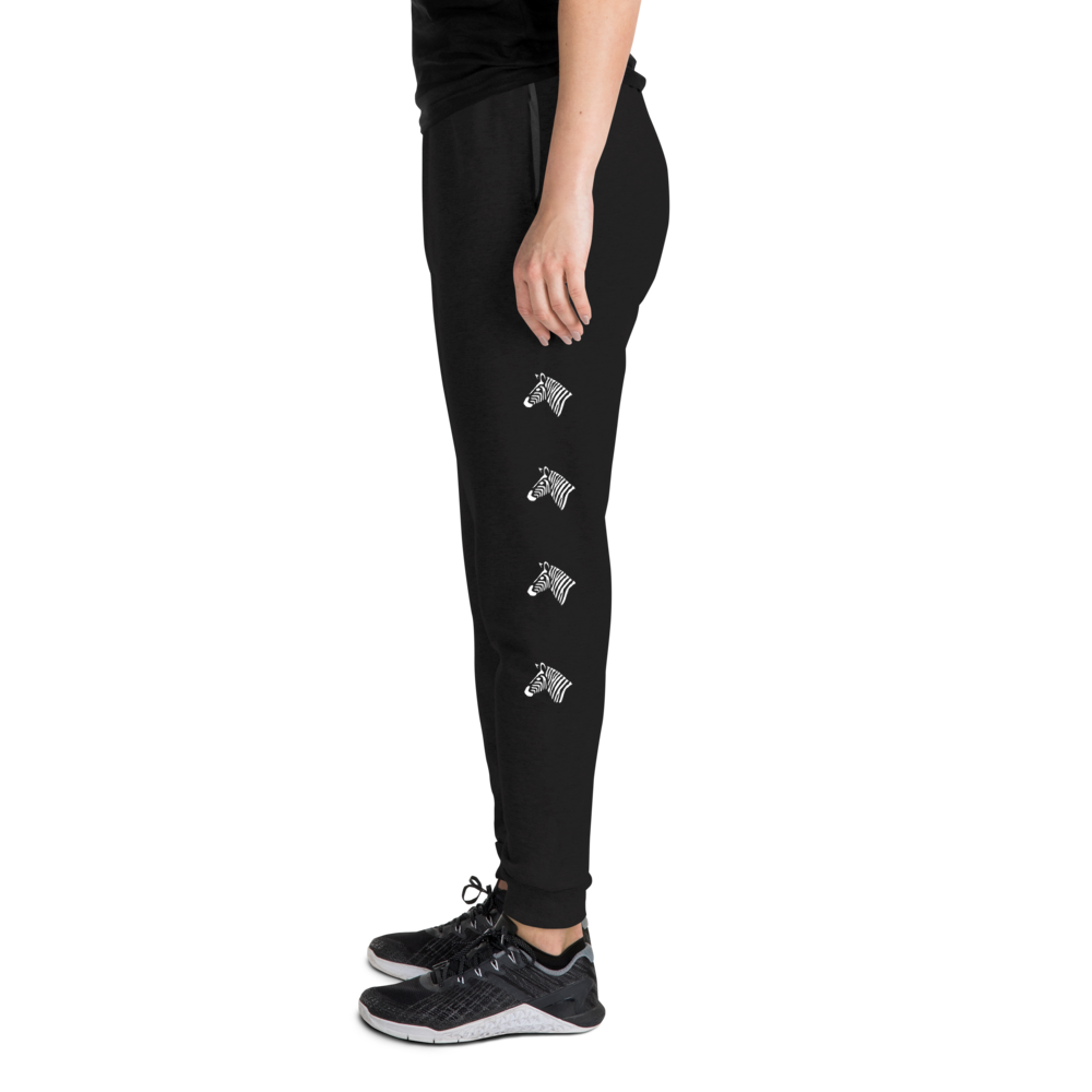 Women's Black Zebra Joggers