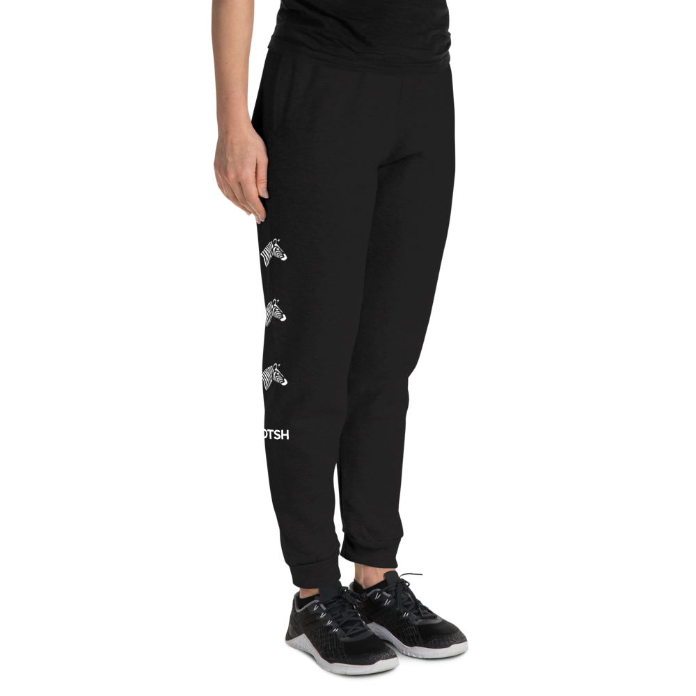 Women's Black Zebra Joggers