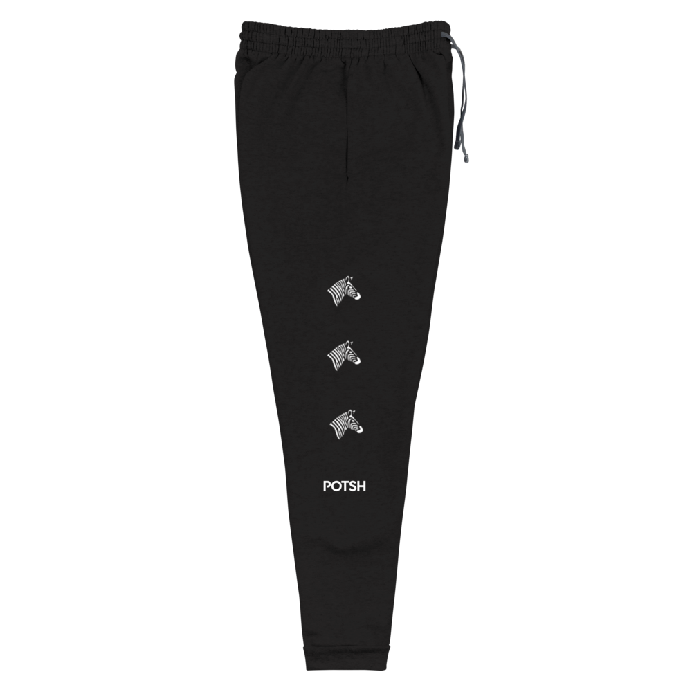 Women's Black Zebra Joggers